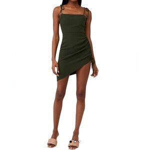 Amanda Uprichard Hunter Green Chiara Dress Size Medium